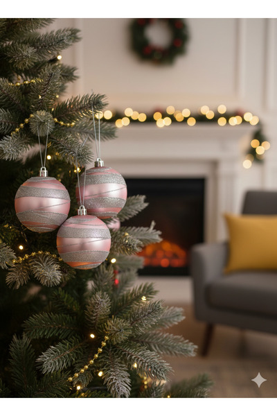 DODOMAR 3 bucăți de ornamente pentru pom de Crăciun (8 cm) - Set de decorațiu...