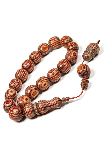 TESBİHKENTİ Maskot 17-Piece Camphor Wood Prayer Beads
