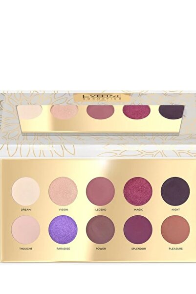 Eveline Cosmetics Paleta fard de pleoape, Eveline Cosmetics, Fantasy, 10 nuante
