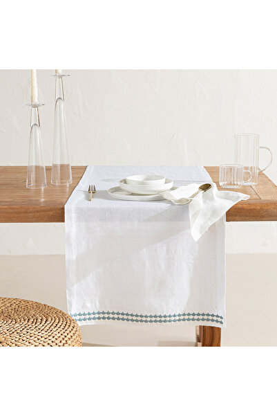 Chakra Tımbre Runner 50x180 Cm Beyaz