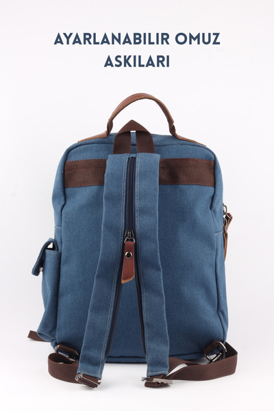 OLDSO Canvas Waterproof Multi-Pocket Daily & Travel Backpack with Laptop Compartment