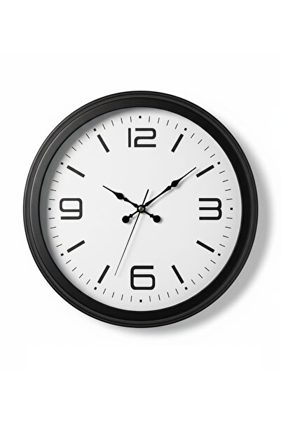 Butik Saat Ceas de perete modern din metal negru |   40 cm |   Ceasuri Boutique