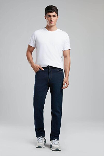 Lee Cooper Rico High Waist Straight Cut Straight Leg Blue Men's Jean Pants