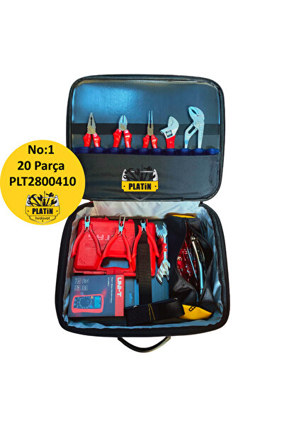 PLATİN HIRDAVAT PHT Teknisyen Bez Takım Çantası ( Dolu 20 Parça ) Şifreli Omu...