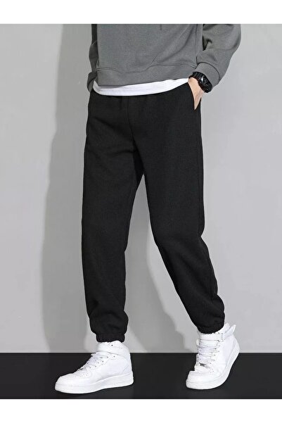 Flaubert Men's Plain Sweatpants, 3-Thread Quality Fabric, Elastic Waistband, Jh