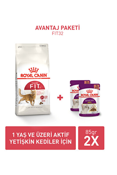 Royal Canin Fit32 2 Kg + Sensory Smell Gravy 85g 2 Adet Hediye