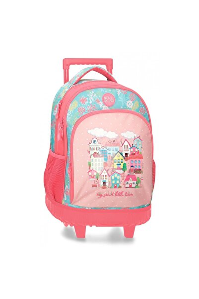 Roll Road Rucsac troler fete, 2 roti, 2 compartimente, My Little Town, 32x43x21 cm