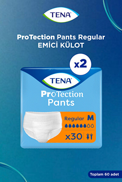 TENA ProTection Pants Regular Emici Külot 6 Damla M 30'lu 2 Paket (60 Adet)
