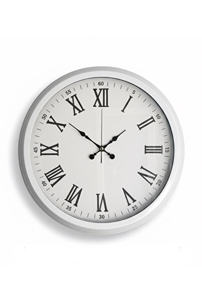 Butik Saat Ceas de perete retro alb din metal |   40 cm |   Ceasuri Boutique