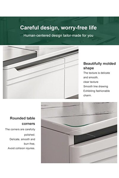 KEKE Living Room Modern Shelf Storage Cabinet Table 210 CM