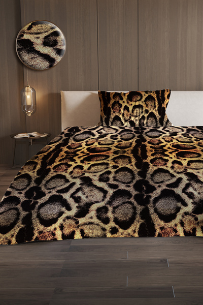 MonoHome Pike Set Cotton Double Jacquard Woven Bedspread Lux Leopard