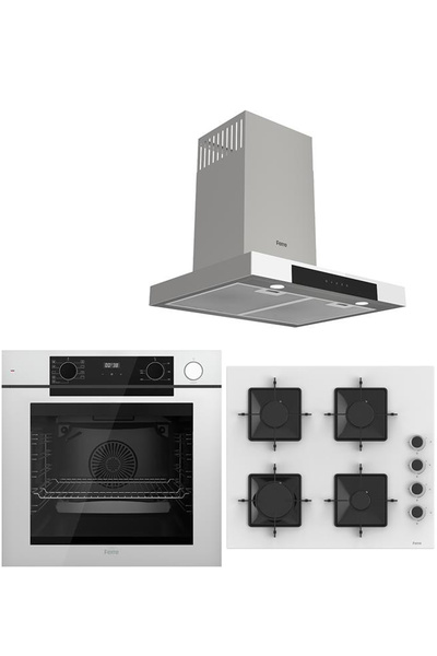 Ferre STEAM PLUS SERİSİ 3LÜ CAM ANKASTRE SET (QEP64CB-SS206-D101)