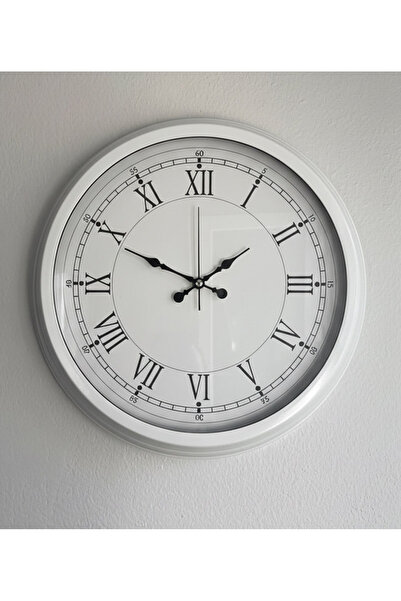 Butik Saat Ceas de perete decorativ retro alb |   40 cm |   Ceasuri Boutique