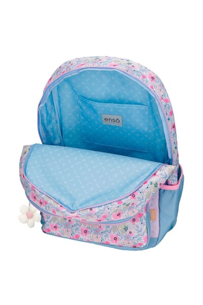 Enso Girls' school backpack, Full of flowers, 2 compartments, multicolor, 32x44x17 cm