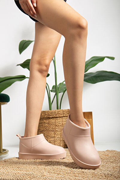 PLN SHOES Eva Waterproof Fur Lined Thick Sole Ankle Women's Boots & Booties