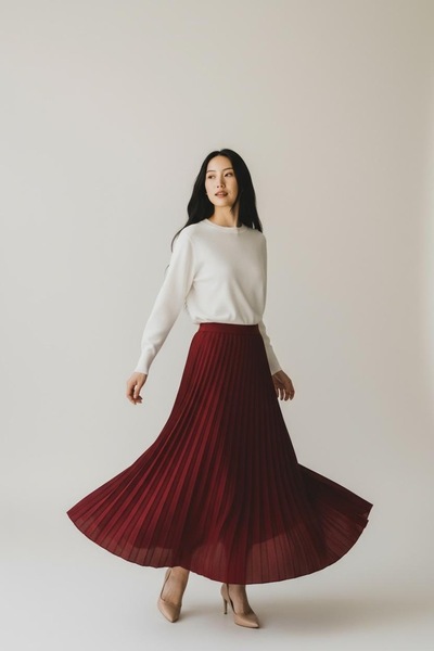 DLC Tekstil Skirt Pleated Plain Crepe