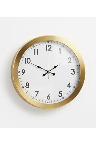 Butik Saat Ceas de perete clasic din metal auriu |   36 cm |   Ceasuri Boutique