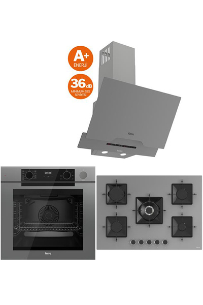 Ferre STEAM PLUS 75 SERİSİ 3LÜ CAM ANKASTRE SET (QEP64CPR-SS038-D065SA)