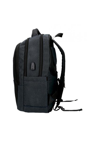 Movom Men's backpack, laptop/tablet compartment, 3 compartments Trimmed, navy blue, 33x44.5x18 cm