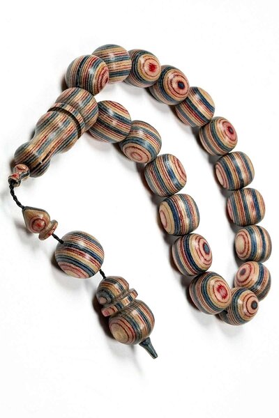 TESBİHKENTİ Maskot 17-Piece Camphor Wood Prayer Beads