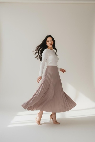 DLC Tekstil Skirt Pleated Plain Crepe