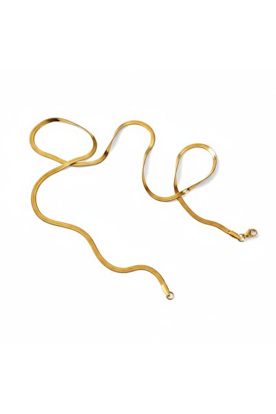 YUSSO ACCESSSORY Erkek Altın Çelik Kolye 316L Kararmaz Paslanmaz