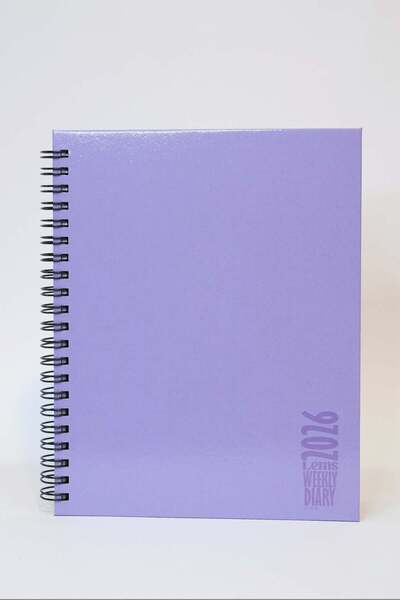 Lemsstudio 2026 Tarihli Haftalık Ajanda Lila LILAC Weekly Sert Kapak semanalm...