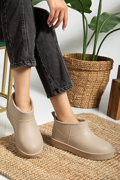 PLN SHOES Eva Waterproof Fur Lined Thick Sole Ankle Women's Boots & Booties