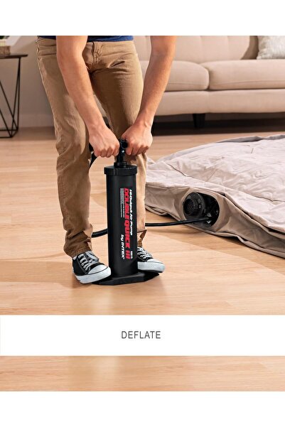 Intex Double Quick Action Hand Pump Inflator for Airbed Mattress Pool Toy Rapid Inflation