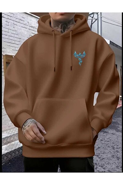 ORVIO Group هودي عين الجمل مطبوع قصة فضفاضة