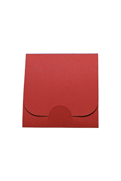 PersonalizatCuStil Red Cardboard Envelopes with Closure Size 7.8 x 8.2 cm – Set of 100 Pieces