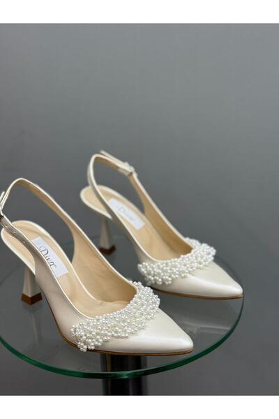 DİVA Γυναικεία παπούτσια με πέρλες και τακούνι
