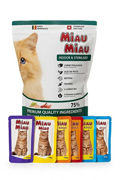 MIAU MIAU Premium cat food with chicken 800g +5 x100g sachets Miau-Miau different flavors