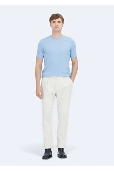 Ramsey Light Blue Plain Crew Neck T-Shirt