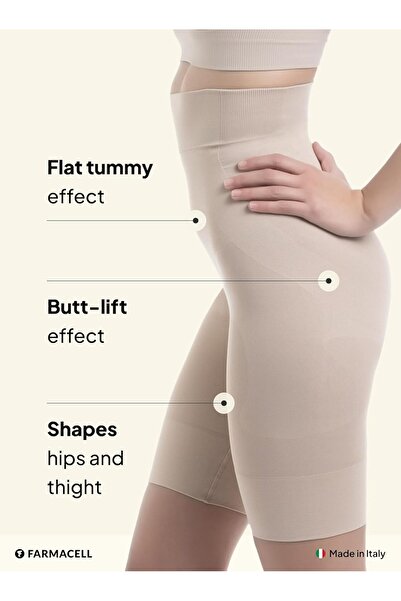 farmacell BodyShaper 603B - Firm control high-waisted shaping shorts with girdle