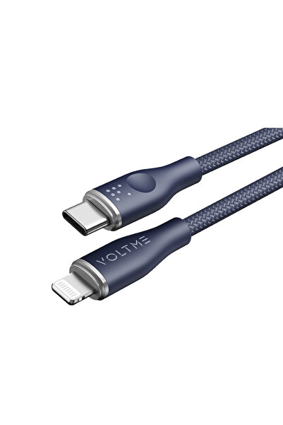 VOLTME Rugg Series Nylon Cable USB-C To Lightning 1.2m 30W - Blue