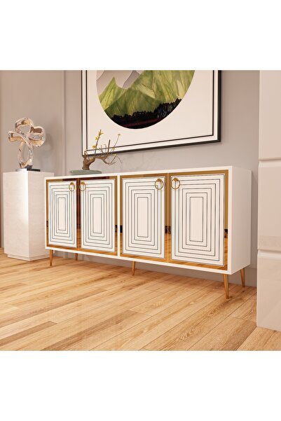 morepp Palo Altın Konsol | Beyaz- Beyaz