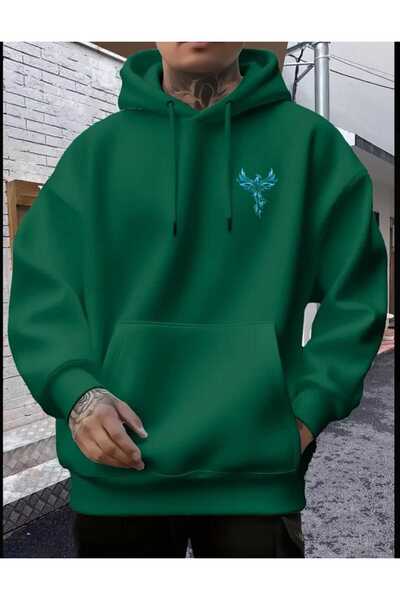 ORVIO Group هودي عين الجمل مطبوع قصة فضفاضة