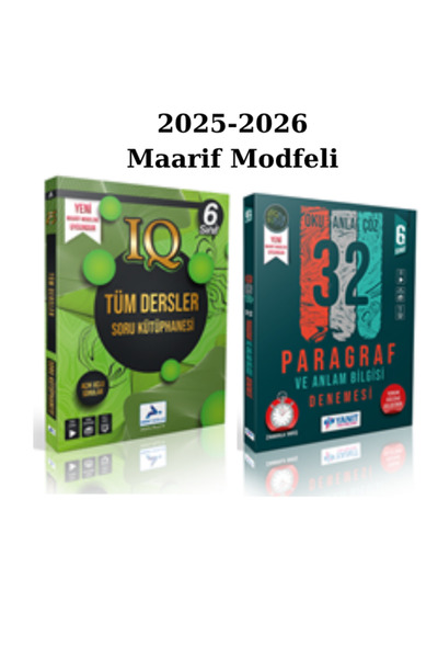 paraf yayınları Paraf 6.Sınıf IQ Tüm Dersler Soru Kütüphanesi-Yanıt 6.Sınıf P...