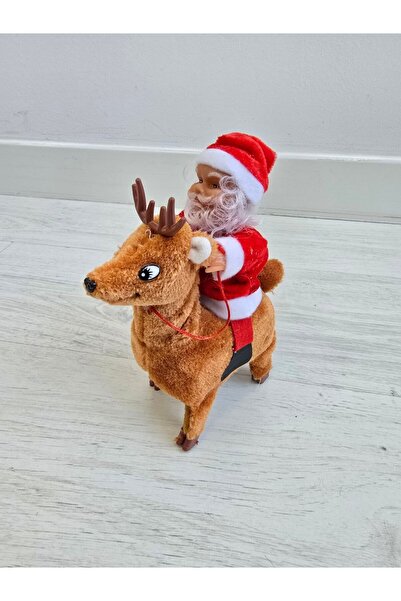 GLAMSI Christmas decoration musical Santa Claus riding a deer