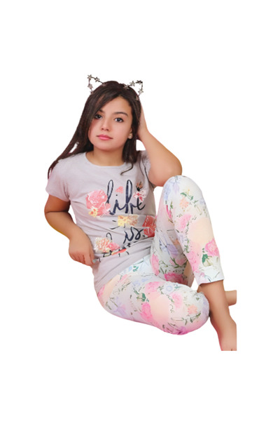 Generic Girls' short-sleeved cotton pajamas - PJ 427