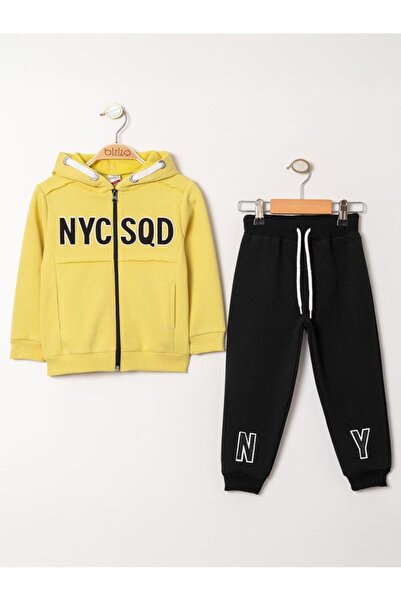 Bizizo Nycsqd Printed Hooded 2-5 Years Old Set - Yellow 4-5 Years Old