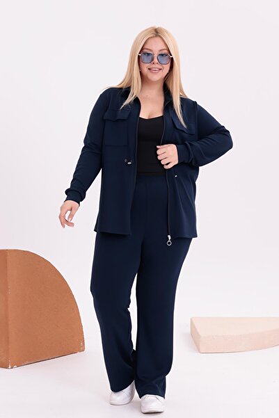 Siyezen Plus Size Zippered Modal Fabric Set