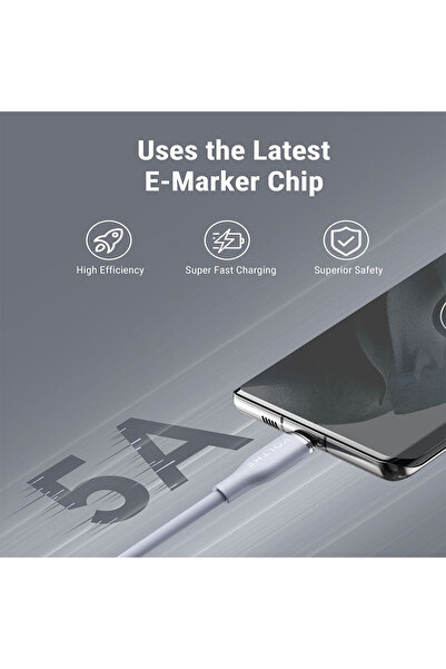 VOLTME Moss Series Cable USB-C To USB-C 1m 100W - Gray