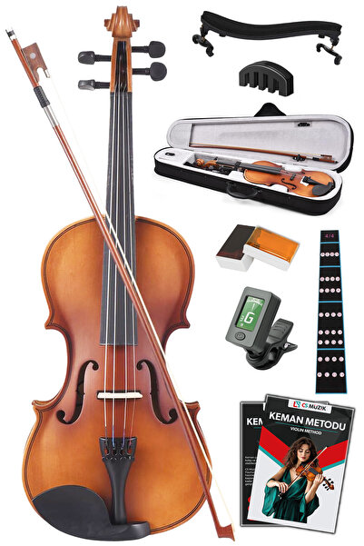 Fourtune Dante VL-200SBR 4/4 Akustik Keman Seti (Tam Boy-Açık Kahve)