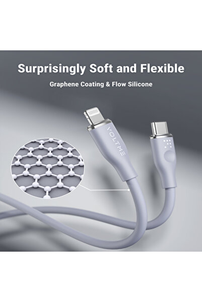 VOLTME Moss Series Cable USB-C To Lightning 1.2m 30W - Gray