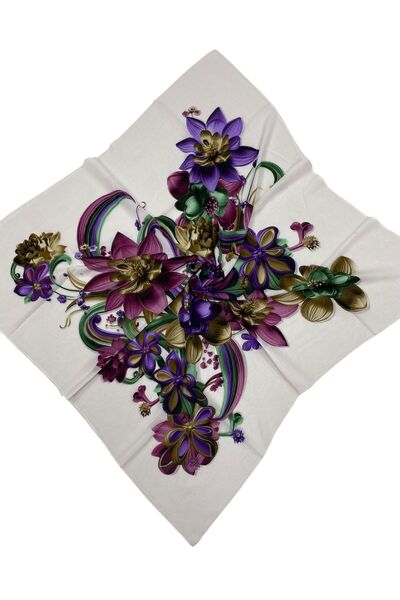 NİSA İPEK Desenli Oyalık Yazma 100 cm.