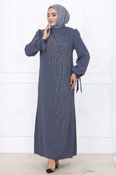 Amine Hüma İrem Tesettür Abiye Antrasit