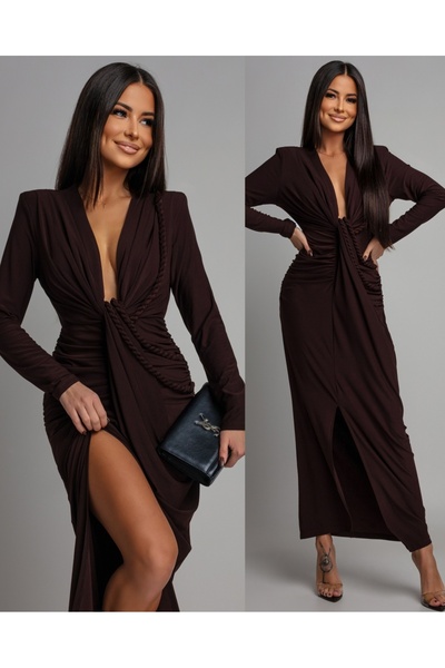 ADAMODA.RO Elegant lycra dress with braided cord accessory