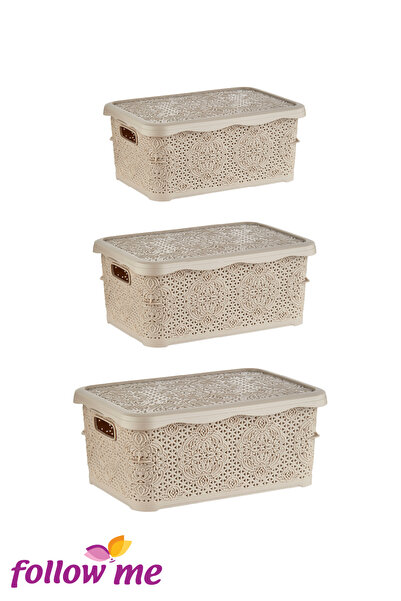 follow me Embroidery Multi-Purpose Box Set of 3 (10Lt - 20Lt - 30Lt)